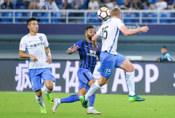 天津泰达1-1江苏苏宁 埃德尔破门难救主